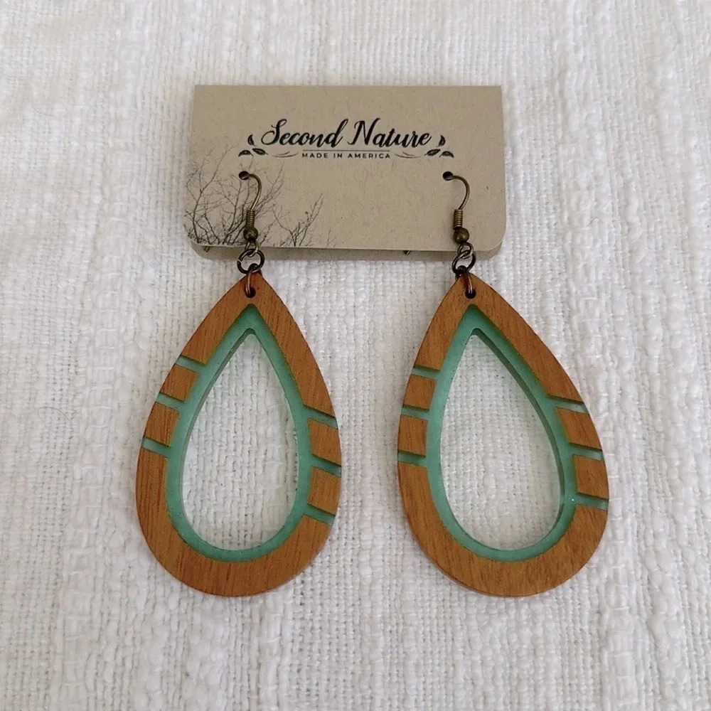 Upcycled Earrings, NWT, Made in America from old shutters
